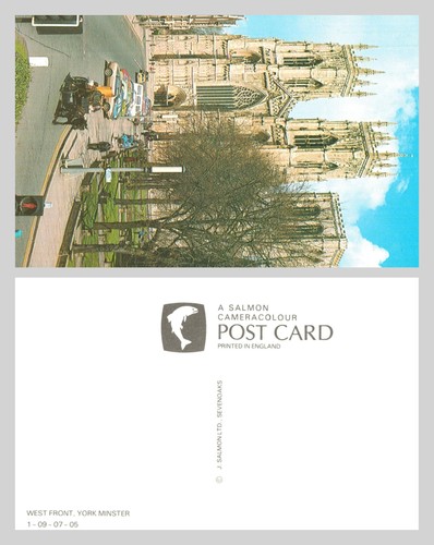 Postcard west front york - -, front,
